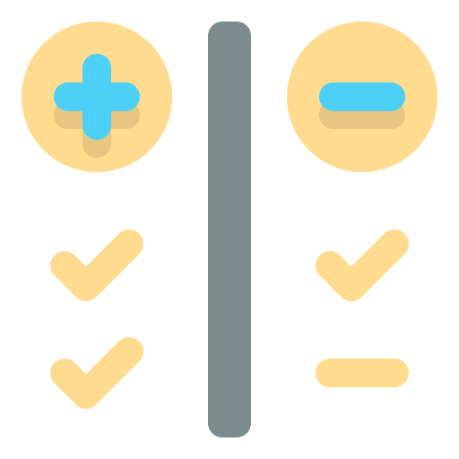 Pros and cons feedback review customer satisfaction icon Pros and cons feedback review customer satisfaction icon