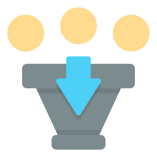 Funnel investment business and finance business icon Funnel investment business and finance business icon