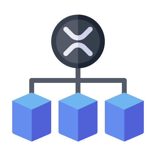 Blockchain digital money blockchain networking icon