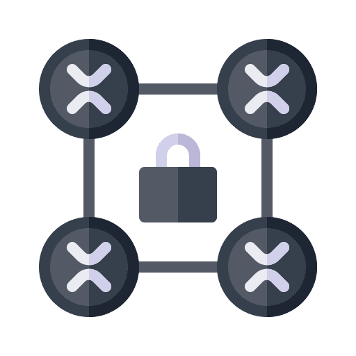 Lock locked blockchain protection icon