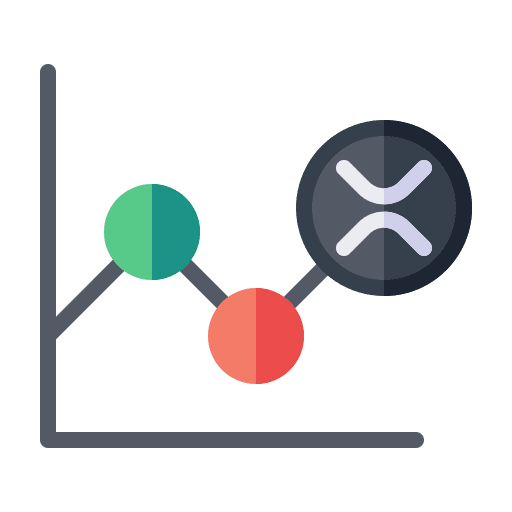Chart xrp business and finance chart icon Chart xrp business and finance chart icon