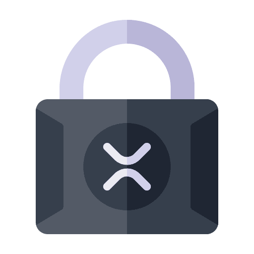 Padlock locked cryptocurrency xrp icon Padlock locked cryptocurrency xrp icon