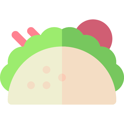 Taco food and restaurant mexican taco icon Taco food and restaurant mexican taco icon