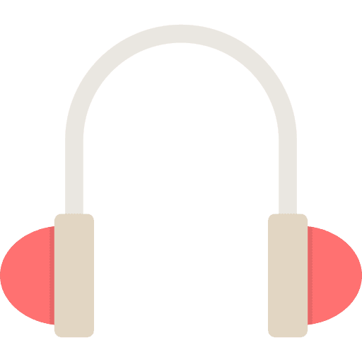 Headphones device listen sound icon Headphones device listen sound icon