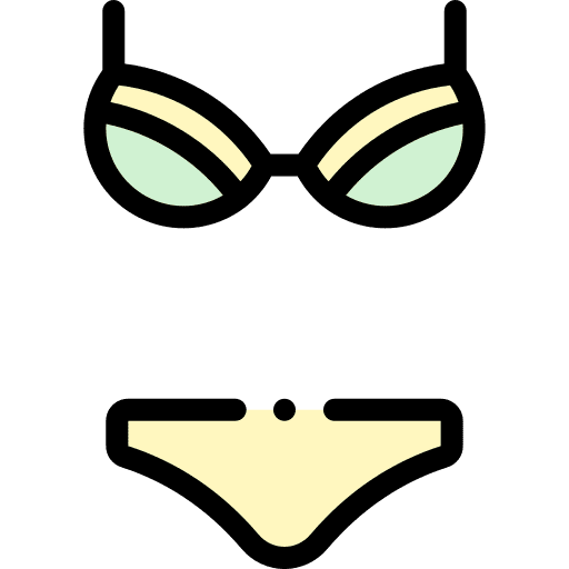 Bikini summer sea swim suit icon