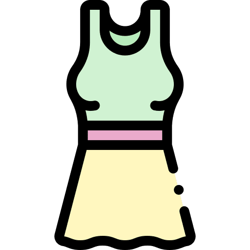 Dress clothes sleeveless garment icon