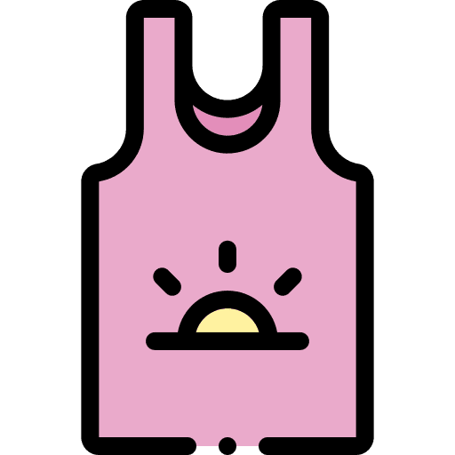 Sleeveless garment singlet tshirt icon