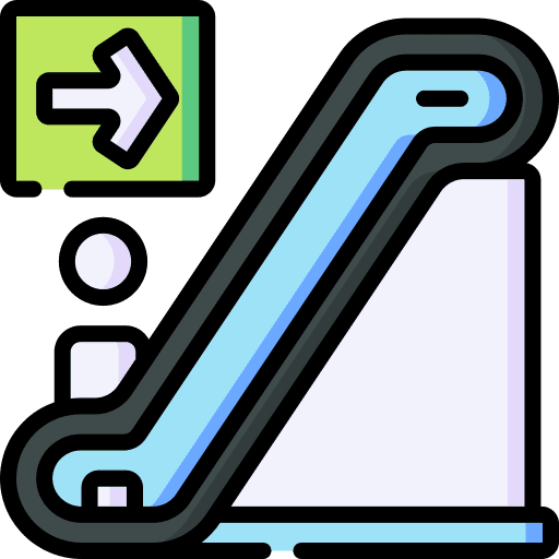 Escalator people electronics automatic icon Escalator people electronics automatic icon