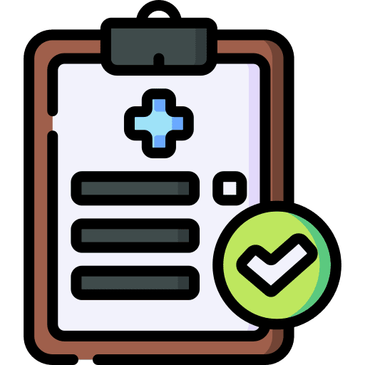 Health check medical prescription diagnose hospital icon
