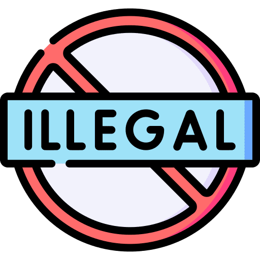 Illegal immigration miscellaneous signaling icon