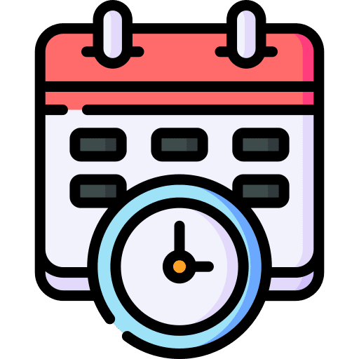 Schedule calendar clock period icon