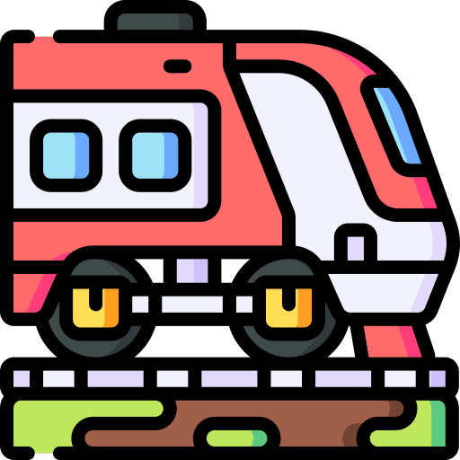 Train transportation street travel icon Train transportation street travel icon