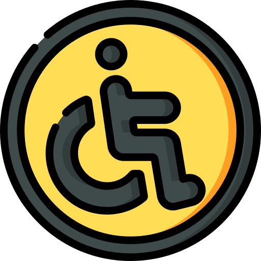 Disabled healthcare and medical inclusive handicap icon Disabled healthcare and medical inclusive handicap icon