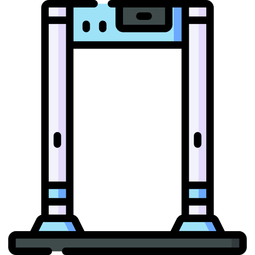 Body scanner gate transportation safety icon Body scanner gate transportation safety icon