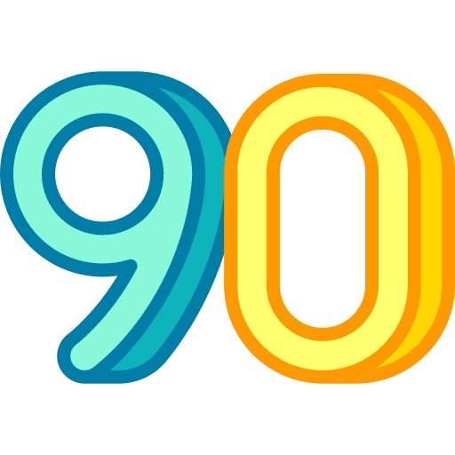 90s number ninety 90s icon 90s number ninety 90s icon