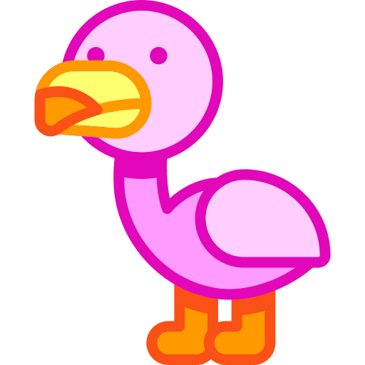 Flamingo animals zoo animal kingdom icon Flamingo animals zoo animal kingdom icon