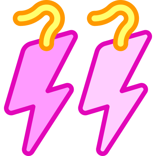 Earrings bolt accessory flashlight icon Earrings bolt accessory flashlight icon