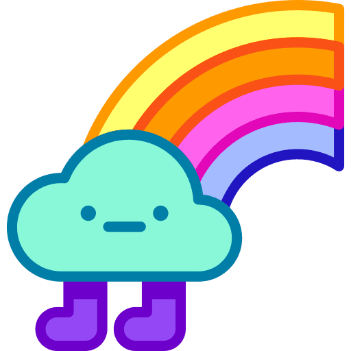 Rainbow cloud nature weather icon Rainbow cloud nature weather icon