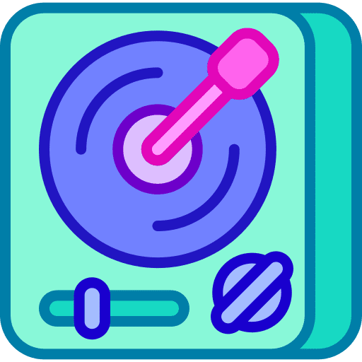 Turntable music and multimedia turntable vynil icon Turntable music and multimedia turntable vynil icon