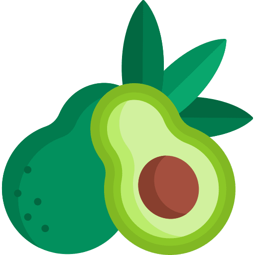 Avocado food and restaurant avocado vegan icon Avocado food and restaurant avocado vegan icon