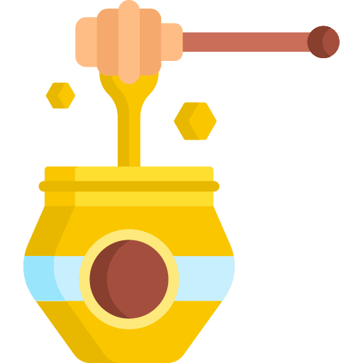 Honey jar organic food and restaurant healthy icon Honey jar organic food and restaurant healthy icon