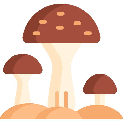 Mushroom organic vegetarian food and restaurant icon Mushroom organic vegetarian food and restaurant icon