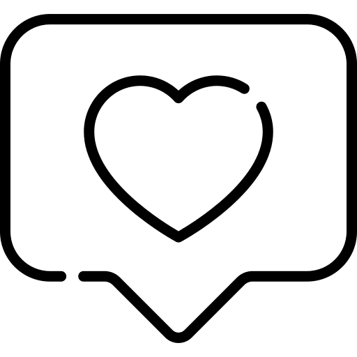 Like love social network heart icon