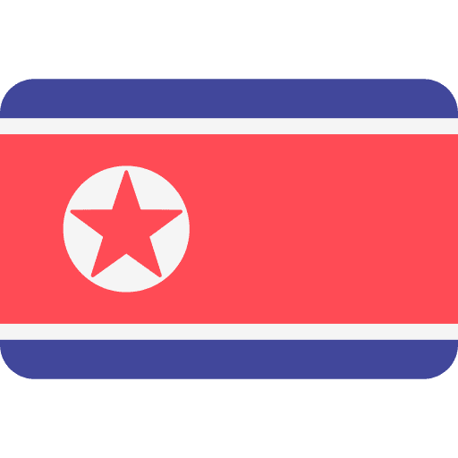 North korea flag nation flags icon