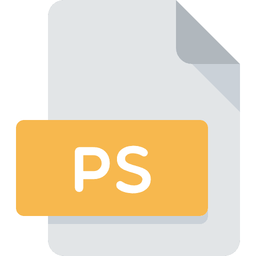 Ps ps extension format icon Ps ps extension format icon