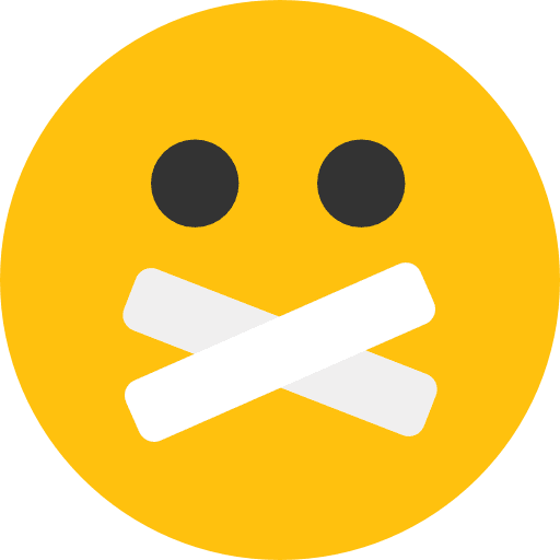 Quiet emoji quiet feelings icon