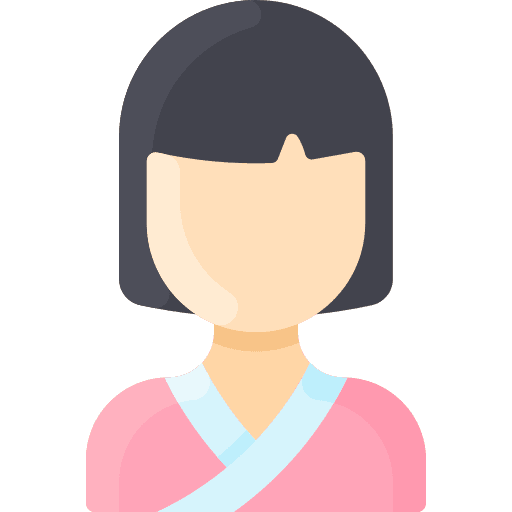 Woman kimono profile people icon Woman kimono profile people icon