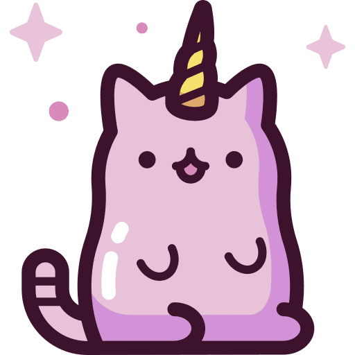 Cat cute unicorn mammal icon