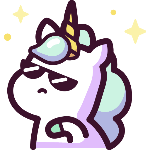 Unicorn folklore legend cool icon