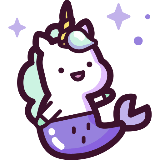 Unicorn mermaid smileys fantasy icon