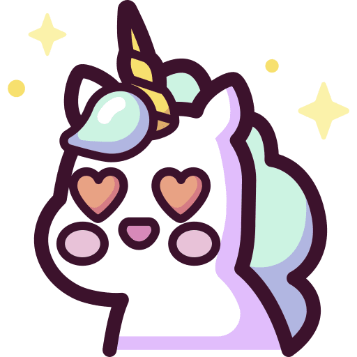 Unicorn love in love girly icons icon