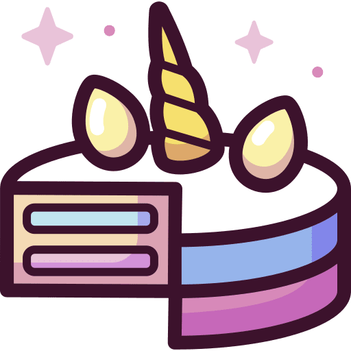 Cake food and restaurant unicorn birthday cake icon
