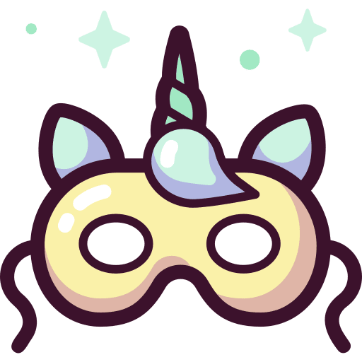 Eye mask birthday and party costume eye mask icon
