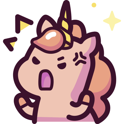 Unicorn avatar feelings fairy tale icon