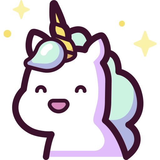 Unicorn happy folklore legend icon