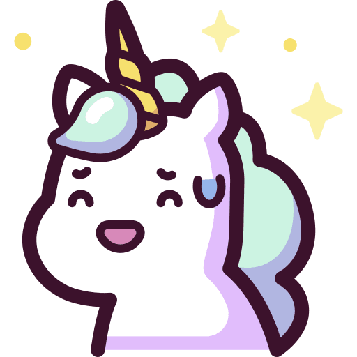 Unicorn nervous unicorn feelings icon