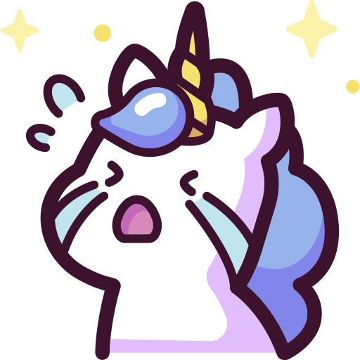 Unicorn smileys fairy tale animals icon