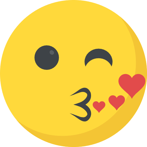 Kiss feelings emoji kiss icon