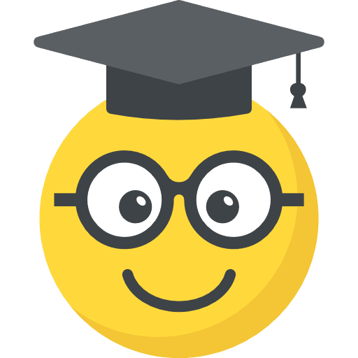 Graduated feelings nerd emoticons icon
