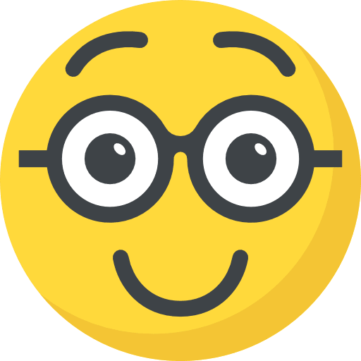 Nerd emoji feelings smileys icon