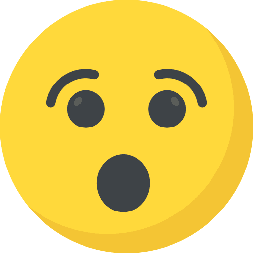 Surprised emoticons feelings emoji icon