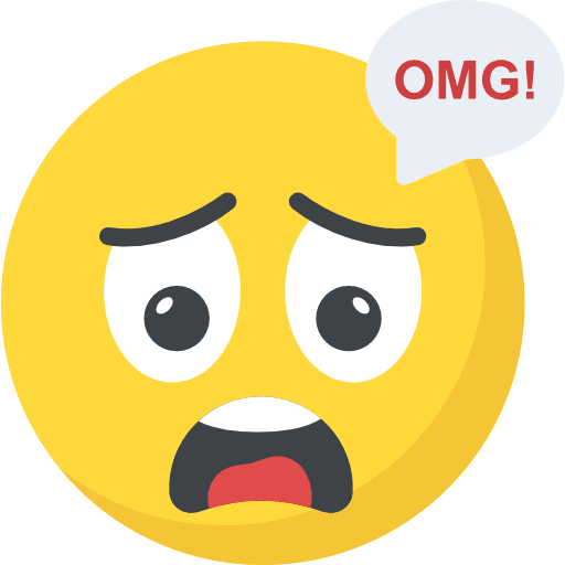 Surprised emoticons feelings smileys icon