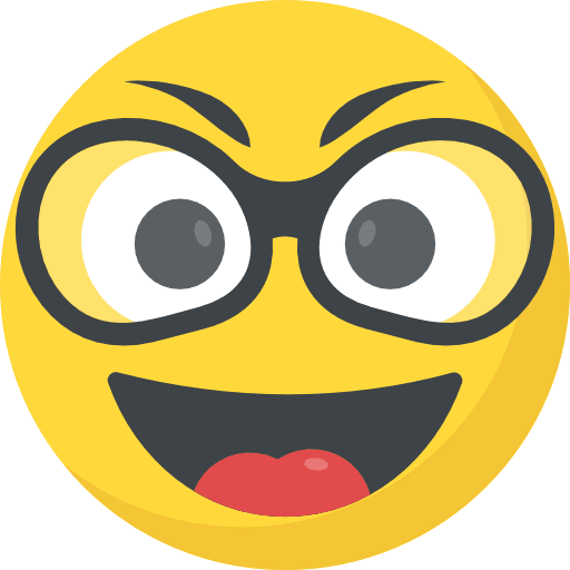 Nerd smileys nerd feelings icon