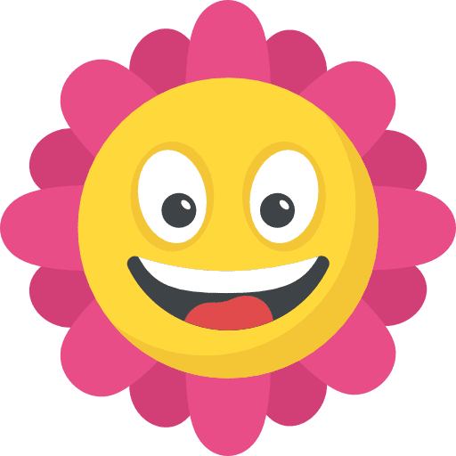 Flower smileys flower feelings icon
