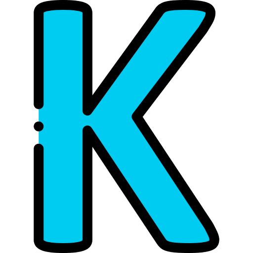 K education abecedary writing icon K education abecedary writing icon