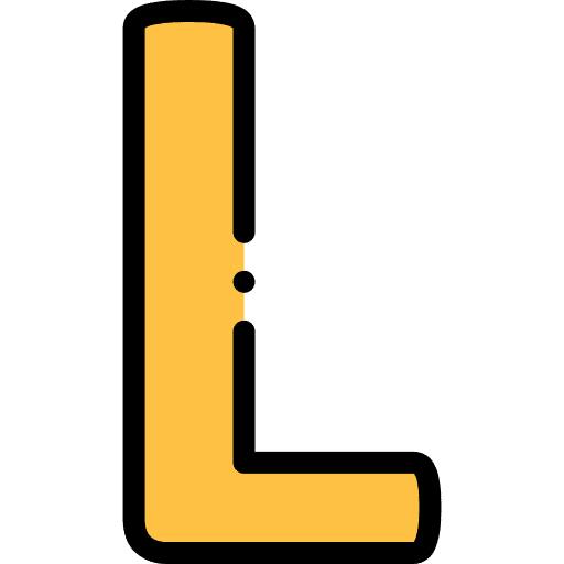 L writing letter consonant icon L writing letter consonant icon